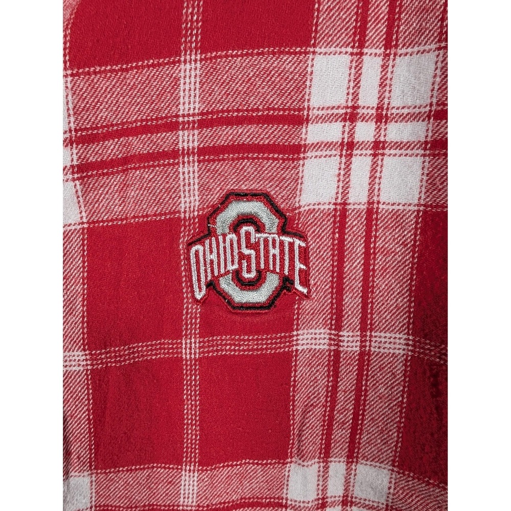 Ohio State Buckeyes Shirt Womens Medium Red NCAA Football UG Apparel Flannel - Picture 5 of 13